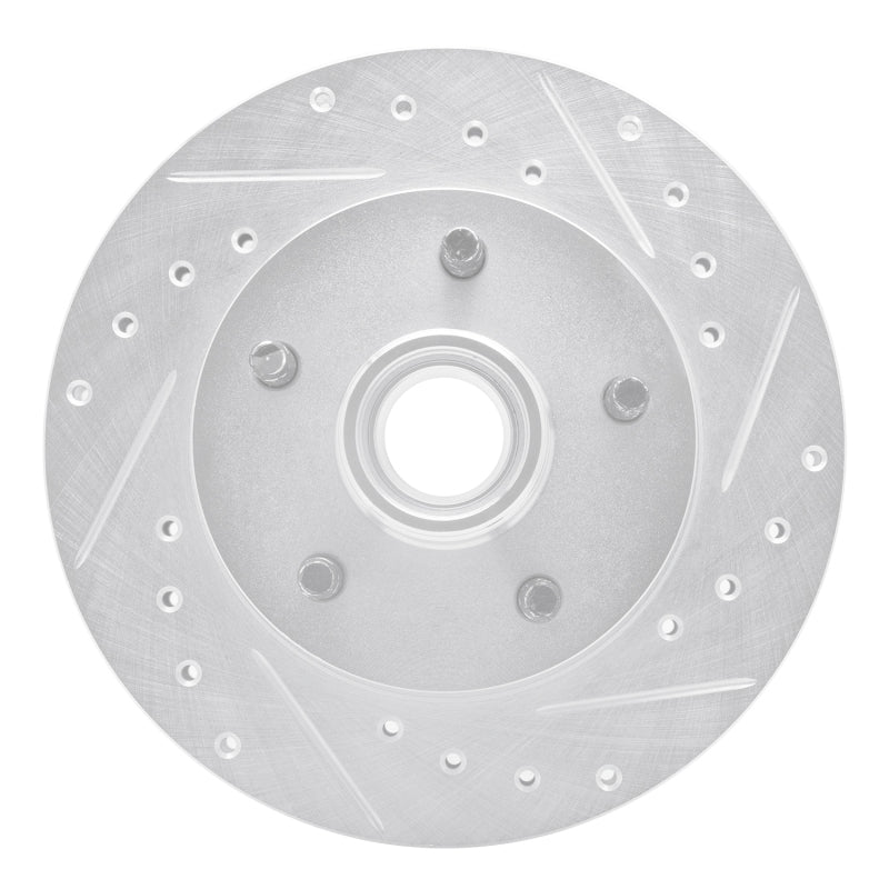 R1 Concepts R1 95-97 Ford Ranger (USA/Canada) Front Right Drilled & Slotted Silver Brake Rotor