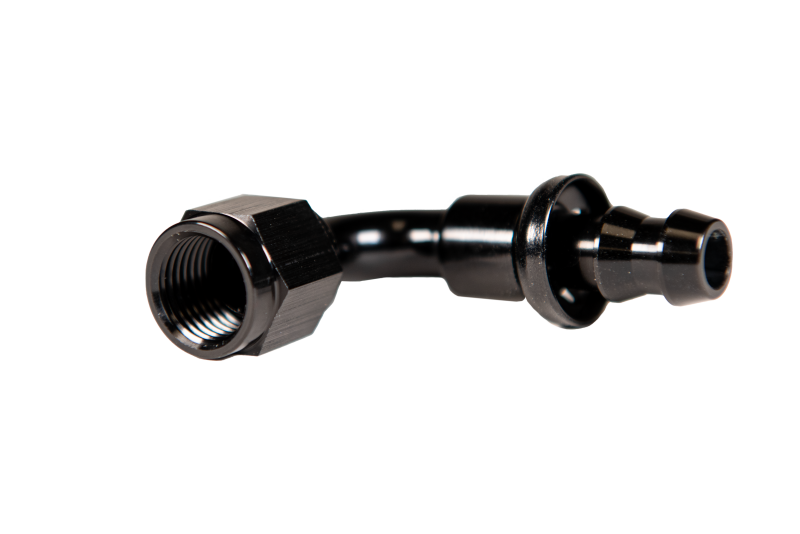 Fleece Performance Universal -8AN 90Deg to Hose Barb - Black