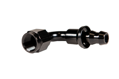 Fleece Performance Universal -8AN 90Deg to Hose Barb - Black