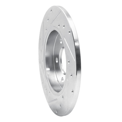 R1 Concepts R1 00-09 Audi A4 (USA/Canada) Rear Right Drilled & Slotted Silver Brake Rotor