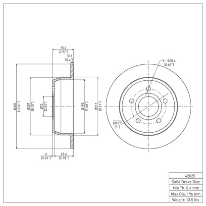 DFC 99-04 Jeep Grand Cherokee Rear Brake Rotor