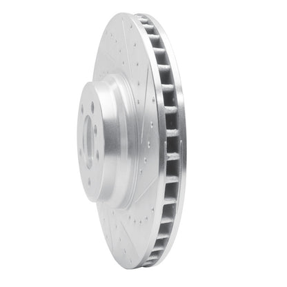 R1 Concepts R1 07-08 BMW ALPINA B7 Front Right Drilled & Slotted Silver Brake Rotor