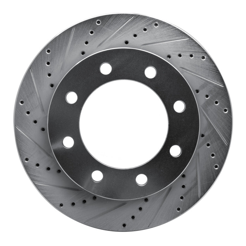 R1 Concepts R1 05-12 Ford F-350 Super Duty 4WD Front Left Drilled & Slotted Silver Brake Rotor