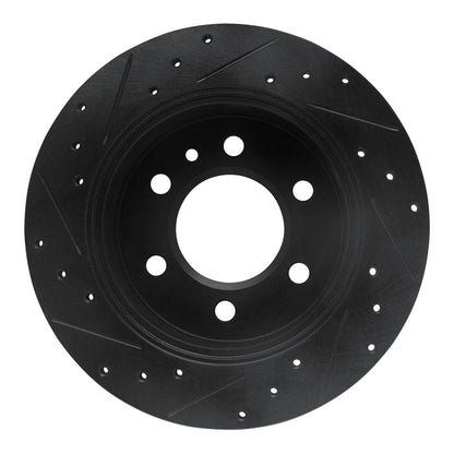 R1 Concepts R1 06-18 Dodge Sprinter 2500 Rear Right Drilled & Slotted Black Brake Rotor