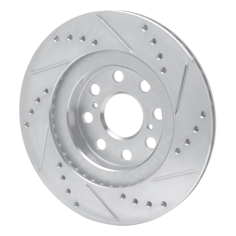R1 Concepts R1 00-05 Toyota MR2 Spyder Rear Left Drilled & Slotted Silver Brake Rotor