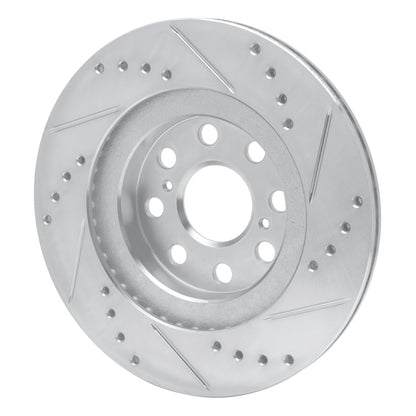 R1 Concepts R1 00-05 Toyota MR2 Spyder Rear Left Drilled & Slotted Silver Brake Rotor