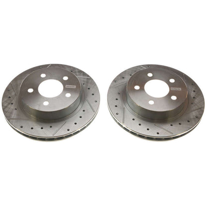 PowerStop Power Stop 84-86 Ford Mustang Rear Evolution Drilled & Slotted Rotors - Pair