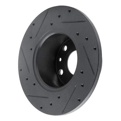 R1 Concepts R1 72-78 Volkswagen Type 2 Front Right Drilled & Slotted Black Brake Rotor