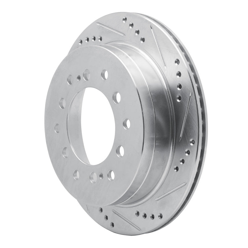 R1 Concepts R1 01-09 Lexus GX470 Rear Right Drilled & Slotted Silver Brake Rotor