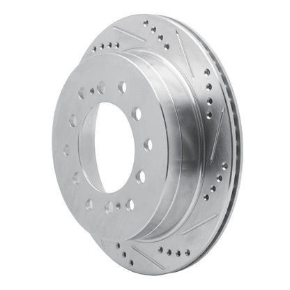 R1 Concepts R1 01-09 Lexus GX470 Rear Right Drilled & Slotted Silver Brake Rotor