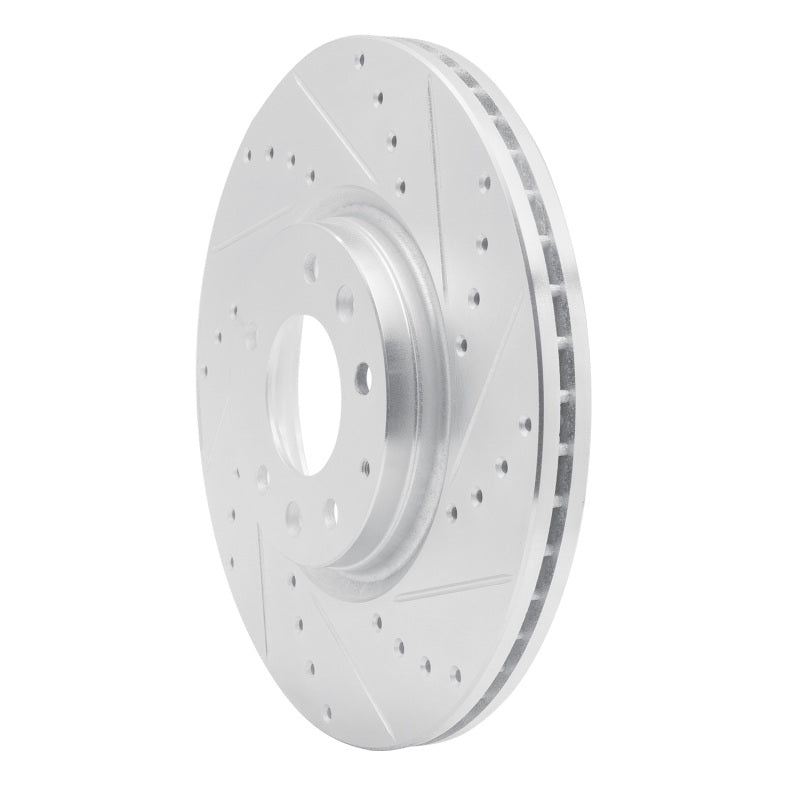 R1 Concepts R1 06-07 Mazda 6 Front Right Drilled & Slotted Silver Brake Rotor