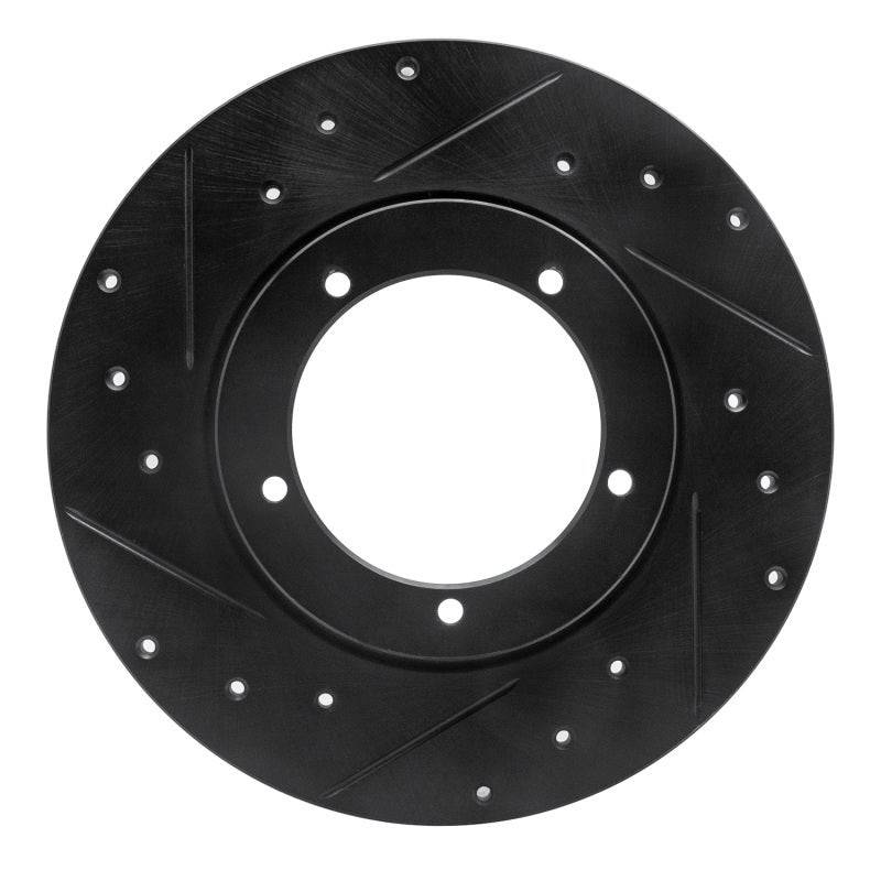 R1 Concepts R1 65-76 Porsche 911 Front Left Drilled & Slotted Black Brake Rotor