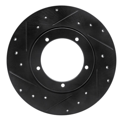 R1 Concepts R1 65-76 Porsche 911 Front Left Drilled & Slotted Black Brake Rotor