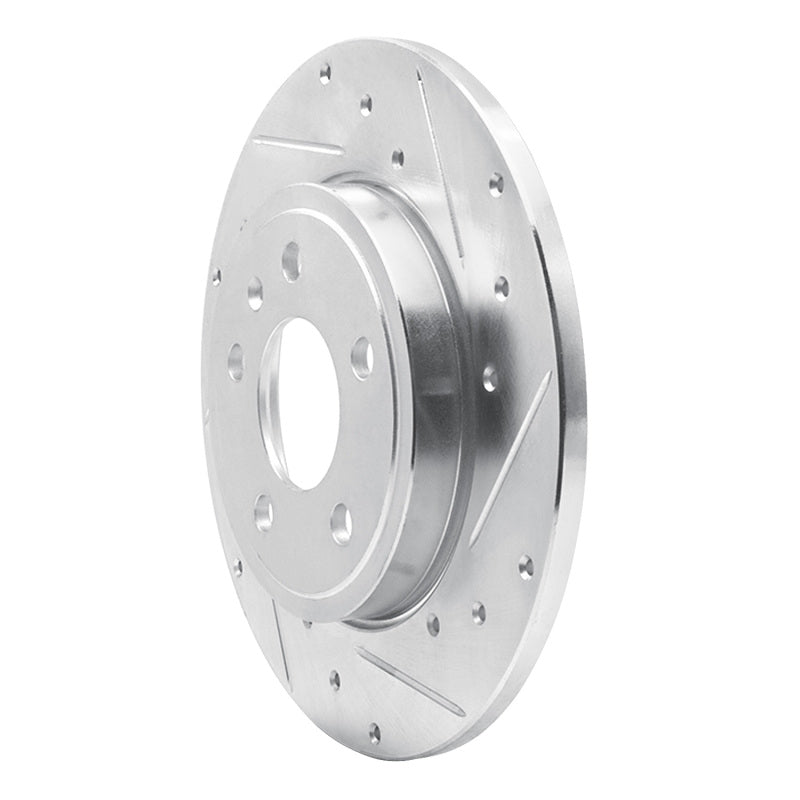 R1 Concepts R1 00-09 Audi A4 (USA/Canada) Rear Right Drilled & Slotted Silver Brake Rotor