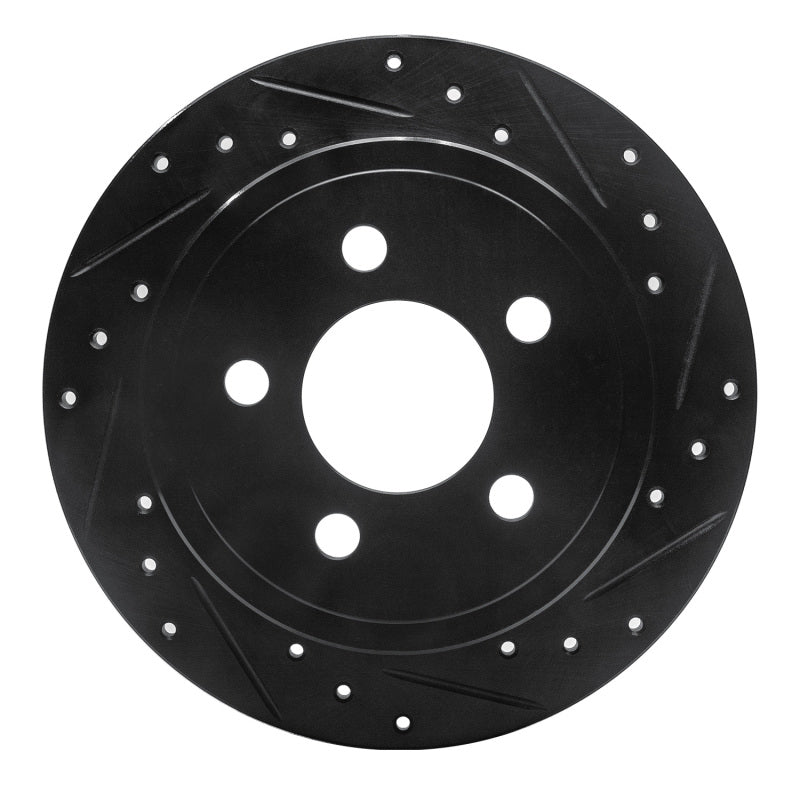 R1 Concepts R1 03-07 Jeep TJ (Canada - See Wrangler for US) Rear Right Drilled & Slotted Black Brake Rotor