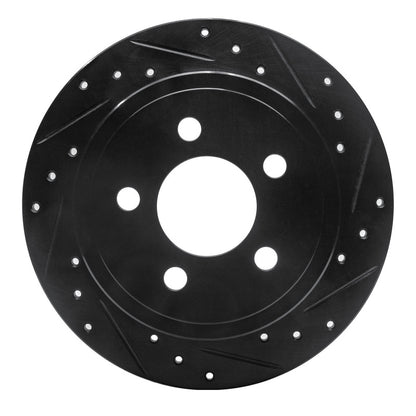 R1 Concepts R1 03-07 Jeep TJ (Canada - See Wrangler for US) Rear Right Drilled & Slotted Black Brake Rotor