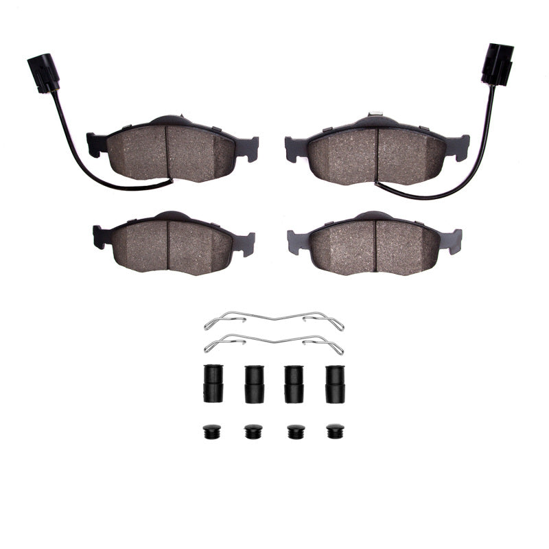 R1 Concepts R1 98-04 Ford Contour Front Semi Met Pads & Hardware Kit