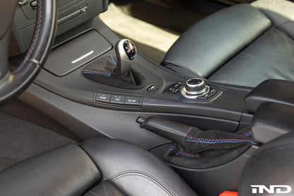 IND E9X M3 Tri-Color Stitched Alcantara E-Brake Boot