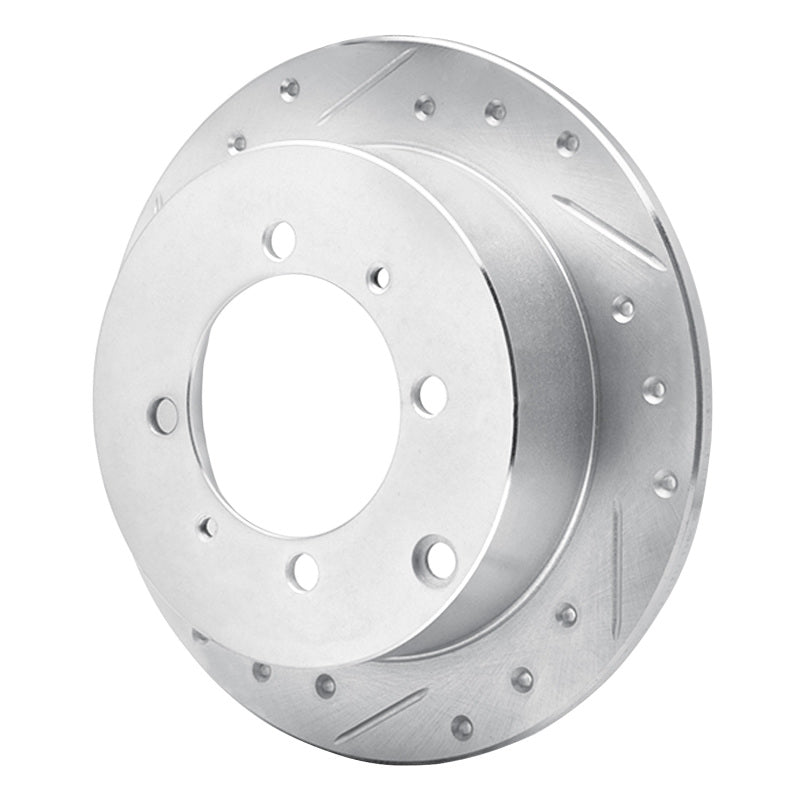 R1 Concepts R1 92-04 Dodge COLT Rear Left Drilled & Slotted Silver Brake Rotor