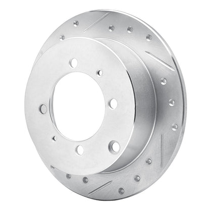 R1 Concepts R1 92-04 Dodge COLT Rear Left Drilled & Slotted Silver Brake Rotor