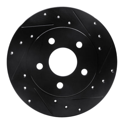R1 Concepts R1 04-12 Chevrolet Malibu Rear Right Drilled & Slotted Black Brake Rotor