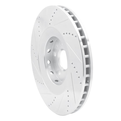 R1 Concepts R1 2009-2015 Cadillac CTS Front Right Drilled & Slotted Silver Brake Rotor
