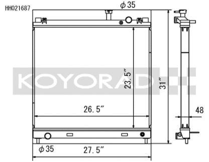 Koyo 04-13 Nissan Titan/Armada/QX56 5.6L V8 (Req. Trans Cooler) Radiator