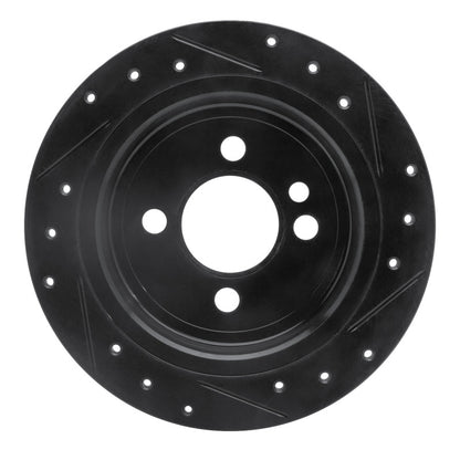 R1 Concepts R1 02-15 Mini Cooper (Excl Clubman) Rear Left Drilled & Slotted Black Brake Rotor