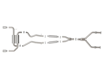 aFe Takeda Cat-Back Exhaust System Infiniti Q50 14-15 V6-3.7L- Polished Tip