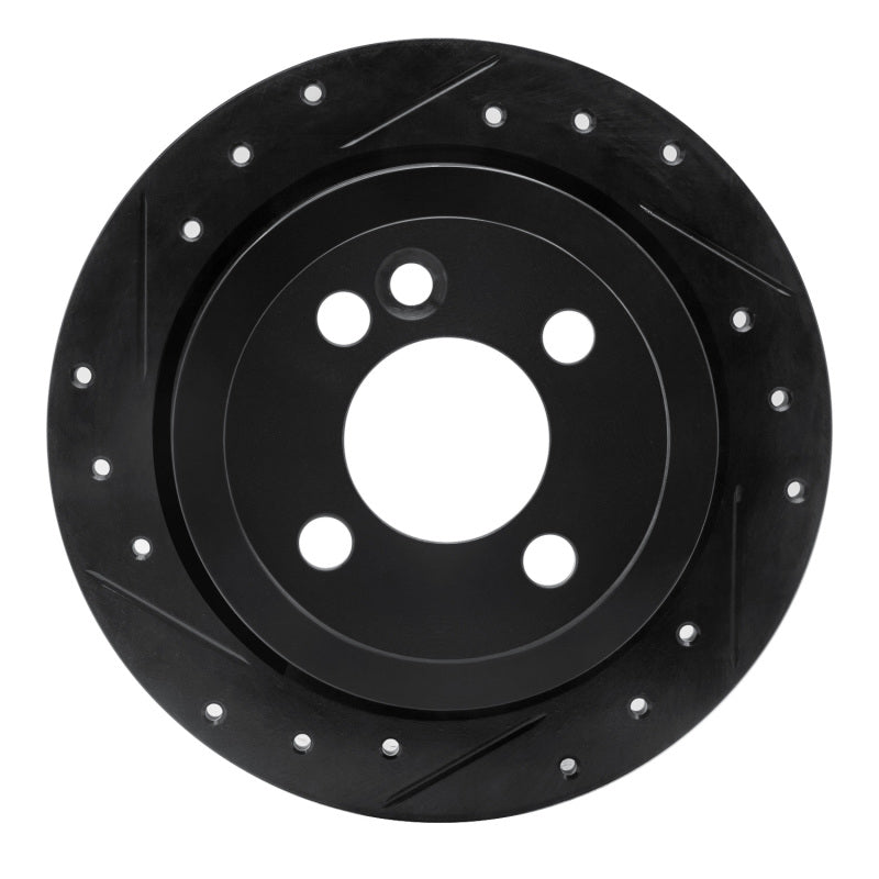 R1 Concepts R1 02-15 Mini Cooper (Excl Clubman) Rear Left Drilled & Slotted Black Brake Rotor