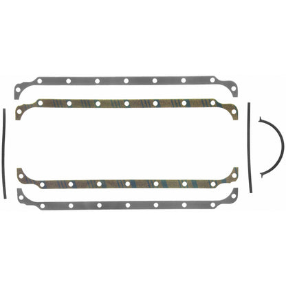 Fel-Pro 17991 Engine Oil Pan Gasket Set 18 Bolt Hole Multi Piece Gasket