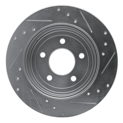 R1 Concepts R1 05-08 Ford Escape Rear Left Drilled & Slotted Silver Brake Rotor