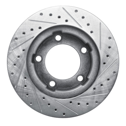 R1 Concepts R1 80-93 Dodge W100 Front Left Drilled & Slotted Silver Brake Rotor