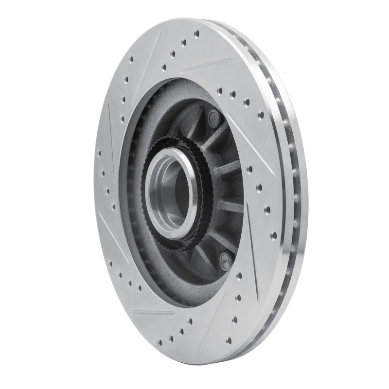 R1 Concepts R1 00-04 Ford F-150 RWD Front Right Drilled & Slotted Silver Brake Rotor