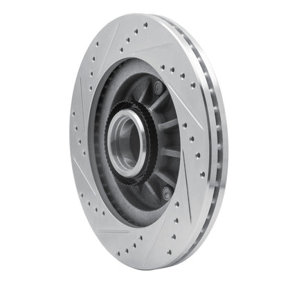 R1 Concepts R1 00-04 Ford F-150 RWD Front Right Drilled & Slotted Silver Brake Rotor