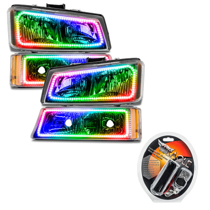 ORACLE Lighting Oracle 03-06 Chevy Silverado Pre-Assembled Headlights w/ Parking Lights - ColorSHIFT
