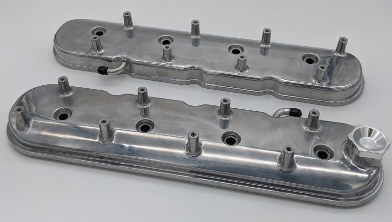 Granatelli Motor Sports Granatelli 96-22 GM LS Standard Height Valve Cover w/Angled Coil Mount - Polished (Pair)