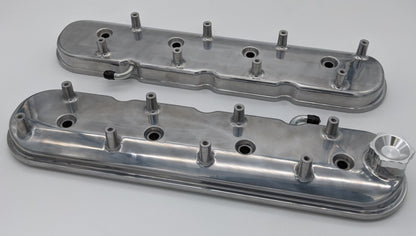 Granatelli Motor Sports Granatelli 96-22 GM LS Standard Height Valve Cover w/Angled Coil Mount - Polished (Pair)