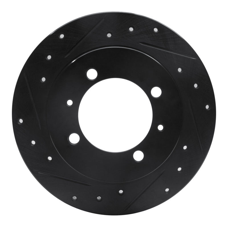 R1 Concepts R1 00-07 Mitsubishi SPace STAR (Mexico) Rear Left Drilled & Slotted Black Brake Rotor