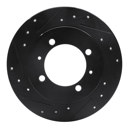 R1 Concepts R1 00-07 Mitsubishi SPace STAR (Mexico) Rear Left Drilled & Slotted Black Brake Rotor