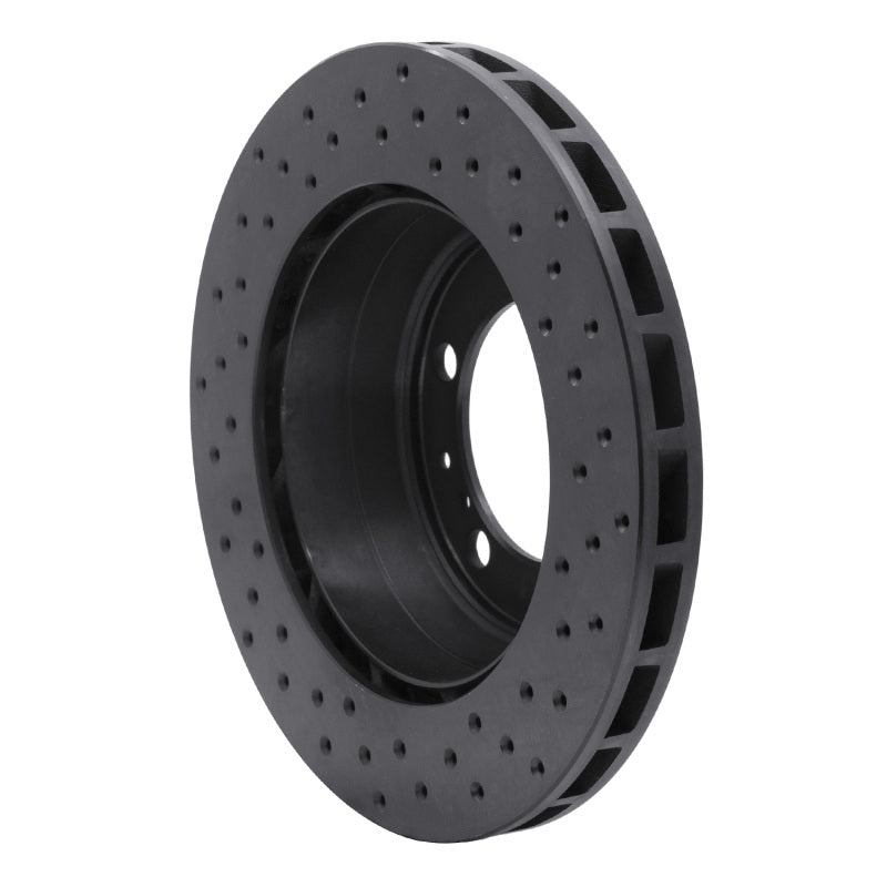 R1 Concepts R1 91-97 Porsche 911 Rear Left Drilled Black Brake Rotor