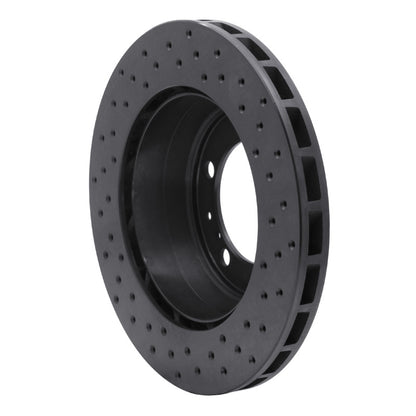 R1 Concepts R1 91-97 Porsche 911 Rear Left Drilled Black Brake Rotor