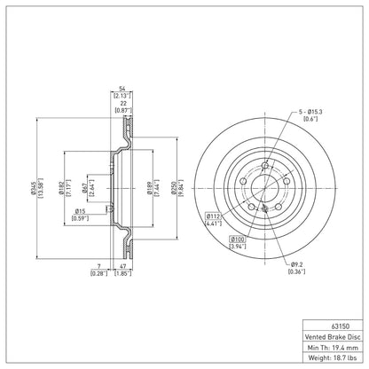 DFC 13-19 Mercedes-Benz GL450 Rear Brake Rotor