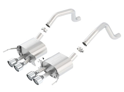 Borla 2014 Chevy Corvette C7 ZO6 S/C w/o AFM w/o NPP S-Type Rear Section Exhaust Dual Rd Rolled Tips