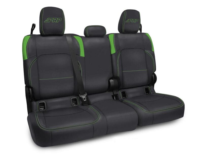 PRP Seats PRP Jeep Wrangler JT Rear Bench Covers - with no Armrest - Black/Green