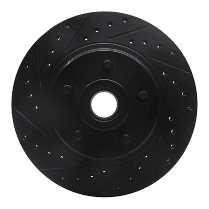 R1 Concepts R1 76-81 Chrysler Newport Front Left Drilled & Slotted Black Brake Rotor