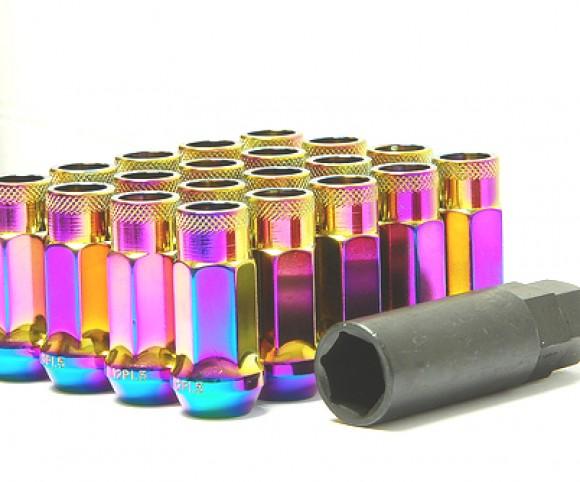 Wheel Mate Muteki SR48 Open End Lug Nuts - Black 12x1.50 48mm
