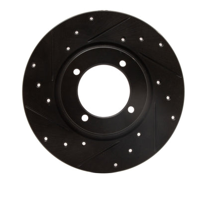 R1 Concepts R1 74-84 Ford COURIER (USA/Canada) Front Left Drilled & Slotted Black Brake Rotor