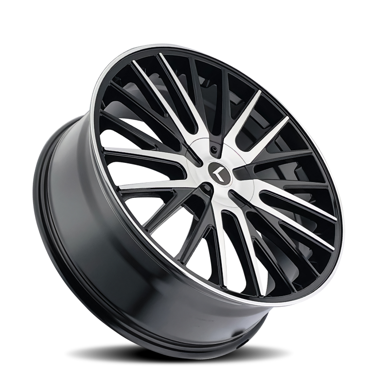 Kraze Wheels Kraze KR185 Double Down 22x8.5 / 5x114.3/120 BP / 38mm Offset / 73mm Hub Gloss Black Machined Wheel