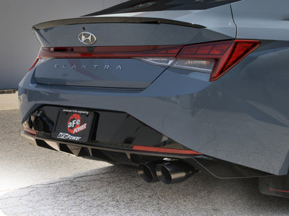 aFe Takeda Axle-Back Exhaust System Hyundai Elantra N Line 21-25 L4-1.6L- Black Tip